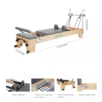 New type commerical use pilates reformer with super fiber leather